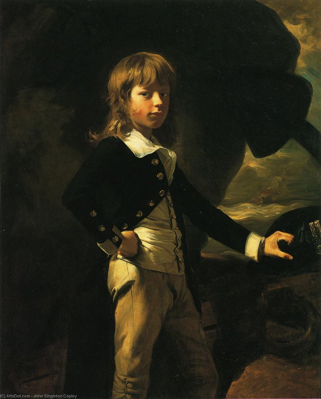 WikiOO.org - אנציקלופדיה לאמנויות יפות - ציור, יצירות אמנות John Singleton Copley - Midshipman Augustus Brine