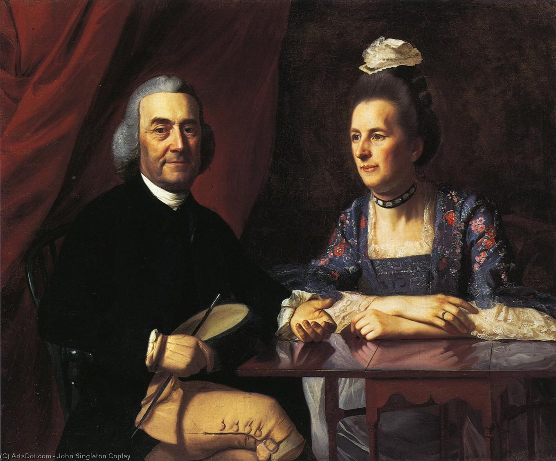 WikiOO.org - Encyclopedia of Fine Arts - Maleri, Artwork John Singleton Copley - Mr. and Mrs. Isaac Winslow (Jemina Debuke)