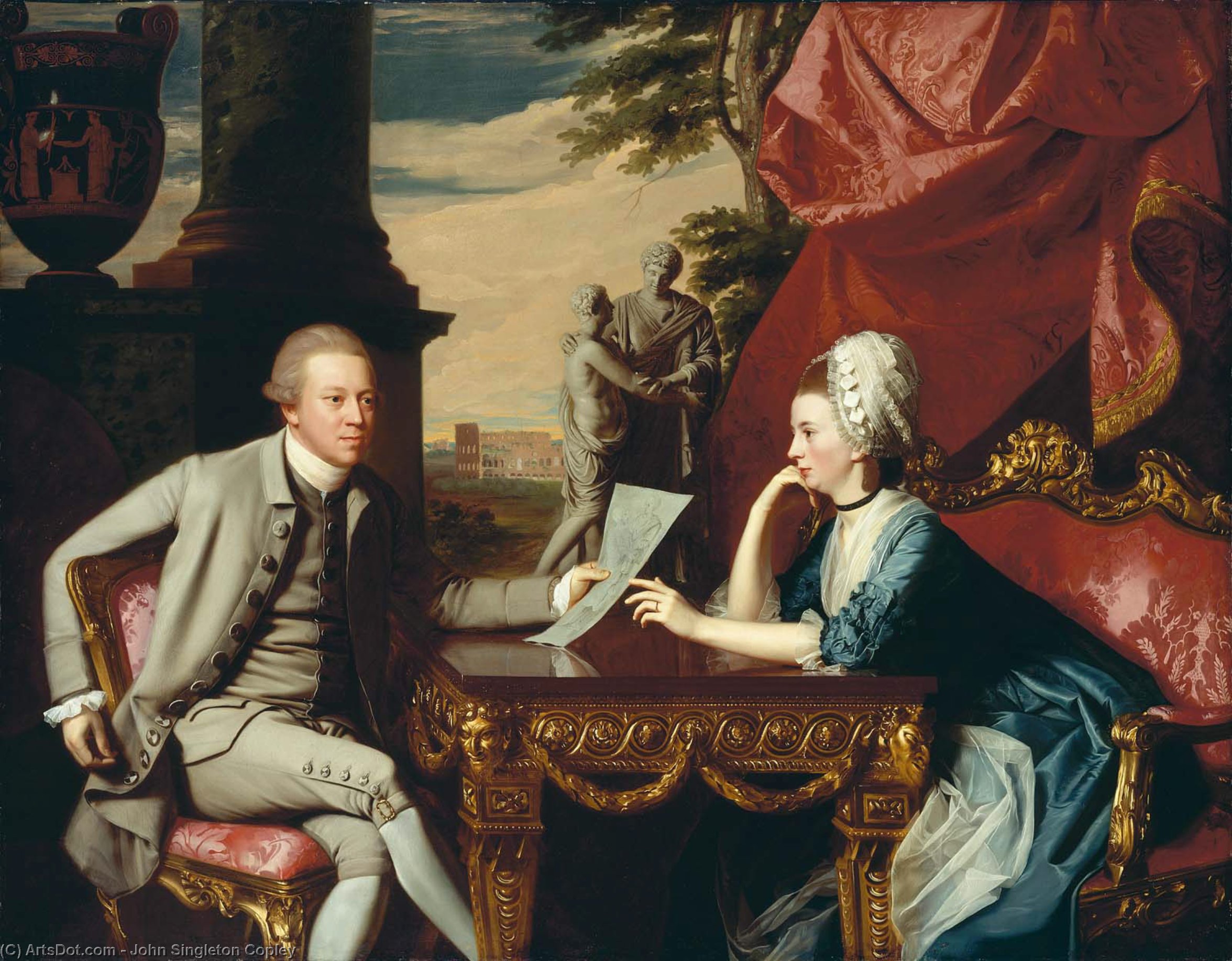 Wikioo.org - The Encyclopedia of Fine Arts - Painting, Artwork by John Singleton Copley - Mr. and Mrs. Ralph Izard (Alice Delancey)