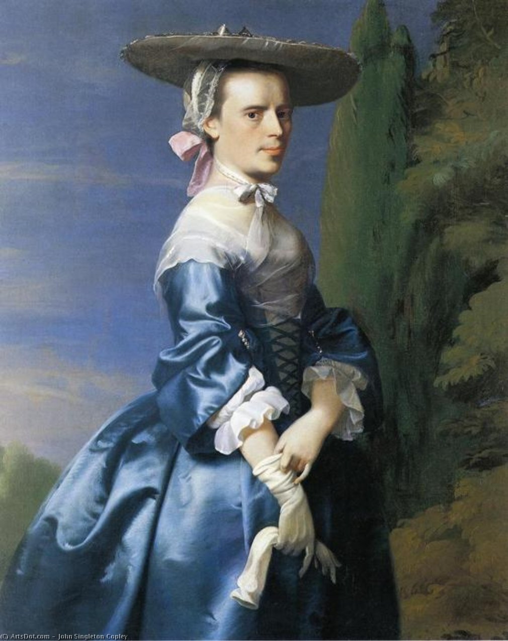 Wikioo.org - The Encyclopedia of Fine Arts - Painting, Artwork by John Singleton Copley - Mrs. Nathaniel Allen (Sarah Sargnet)