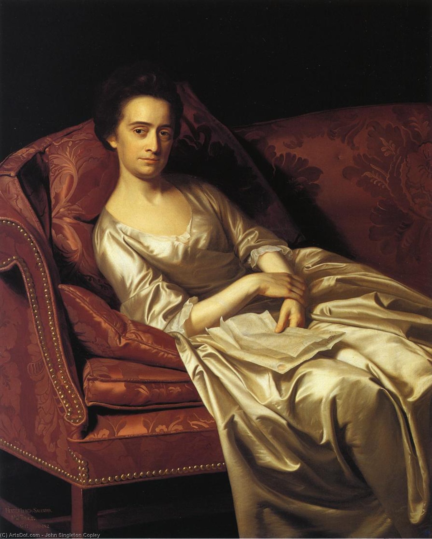 Wikioo.org - สารานุกรมวิจิตรศิลป์ - จิตรกรรม John Singleton Copley - Portrait of a Lady