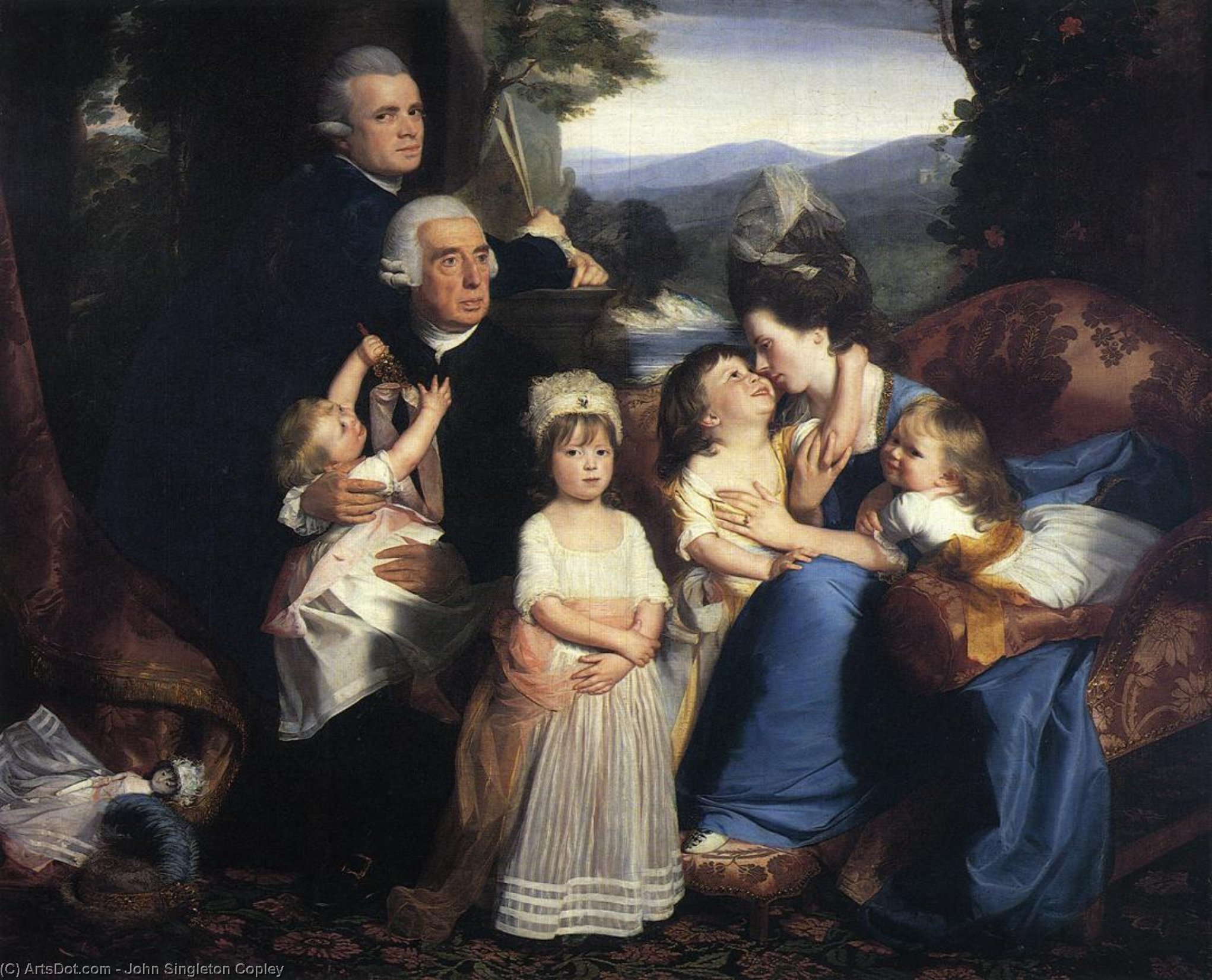 Wikioo.org – La Enciclopedia de las Bellas Artes - Pintura, Obras de arte de John Singleton Copley - La familia de Copley
