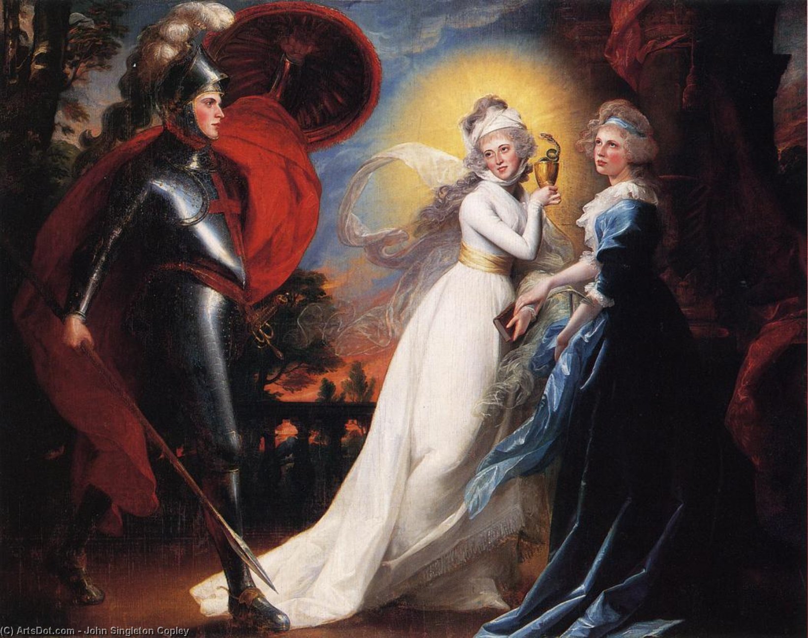 WikiOO.org - 百科事典 - 絵画、アートワーク John Singleton Copley - 赤十字の騎士