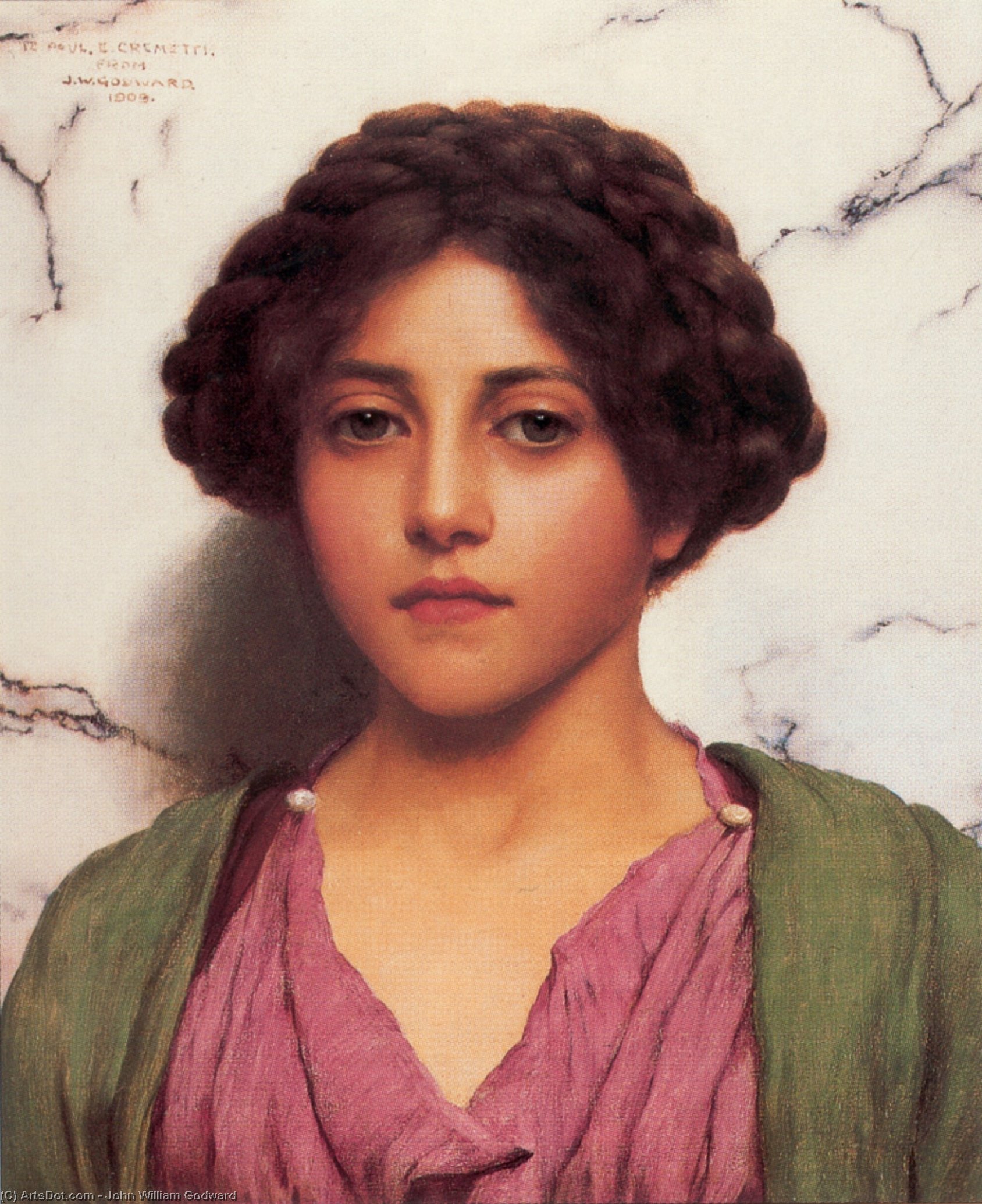 Wikioo.org - The Encyclopedia of Fine Arts - Painting, Artwork by John William Godward - A Classical Beauty 1