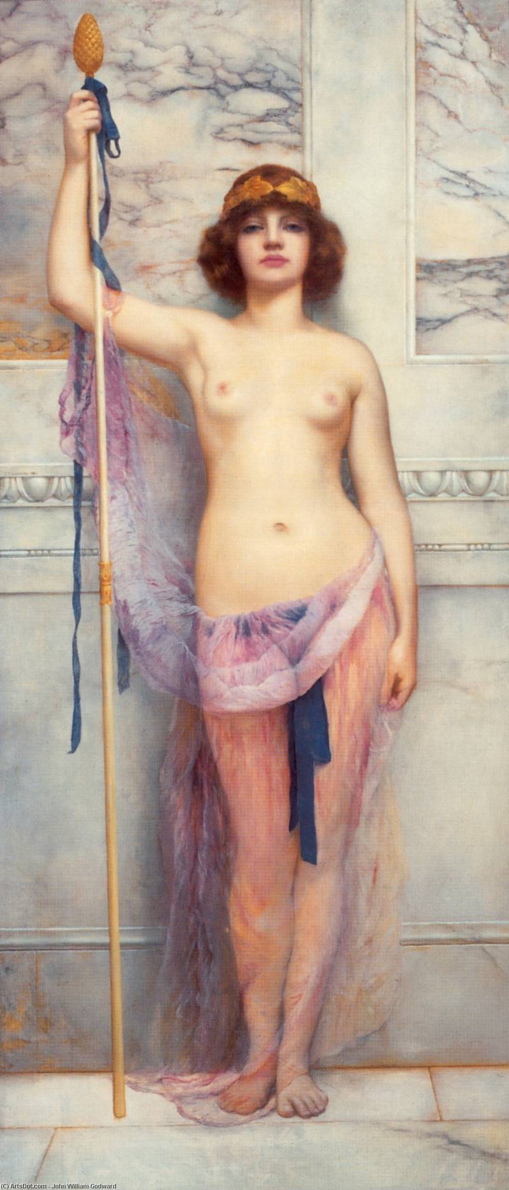 Wikioo.org - สารานุกรมวิจิตรศิลป์ - จิตรกรรม John William Godward - A Priestess
