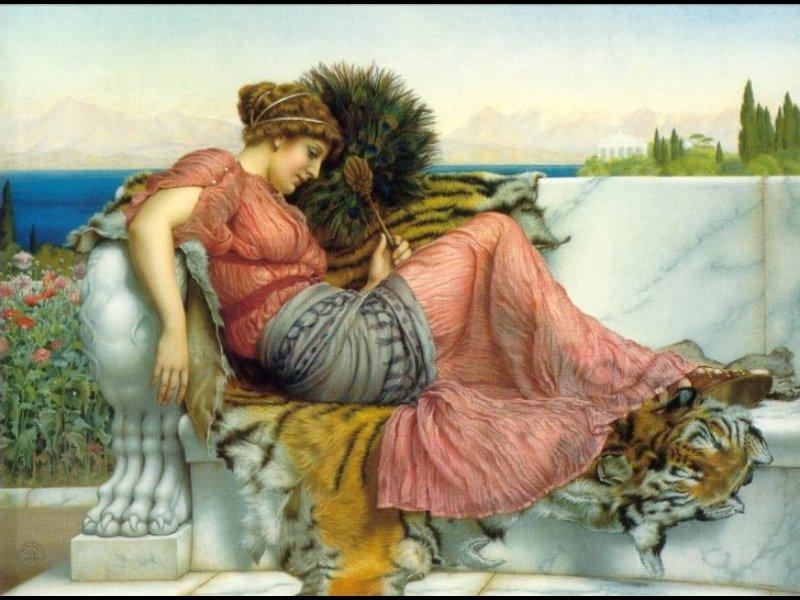 Wikioo.org - The Encyclopedia of Fine Arts - Painting, Artwork by John William Godward - Amaryllis