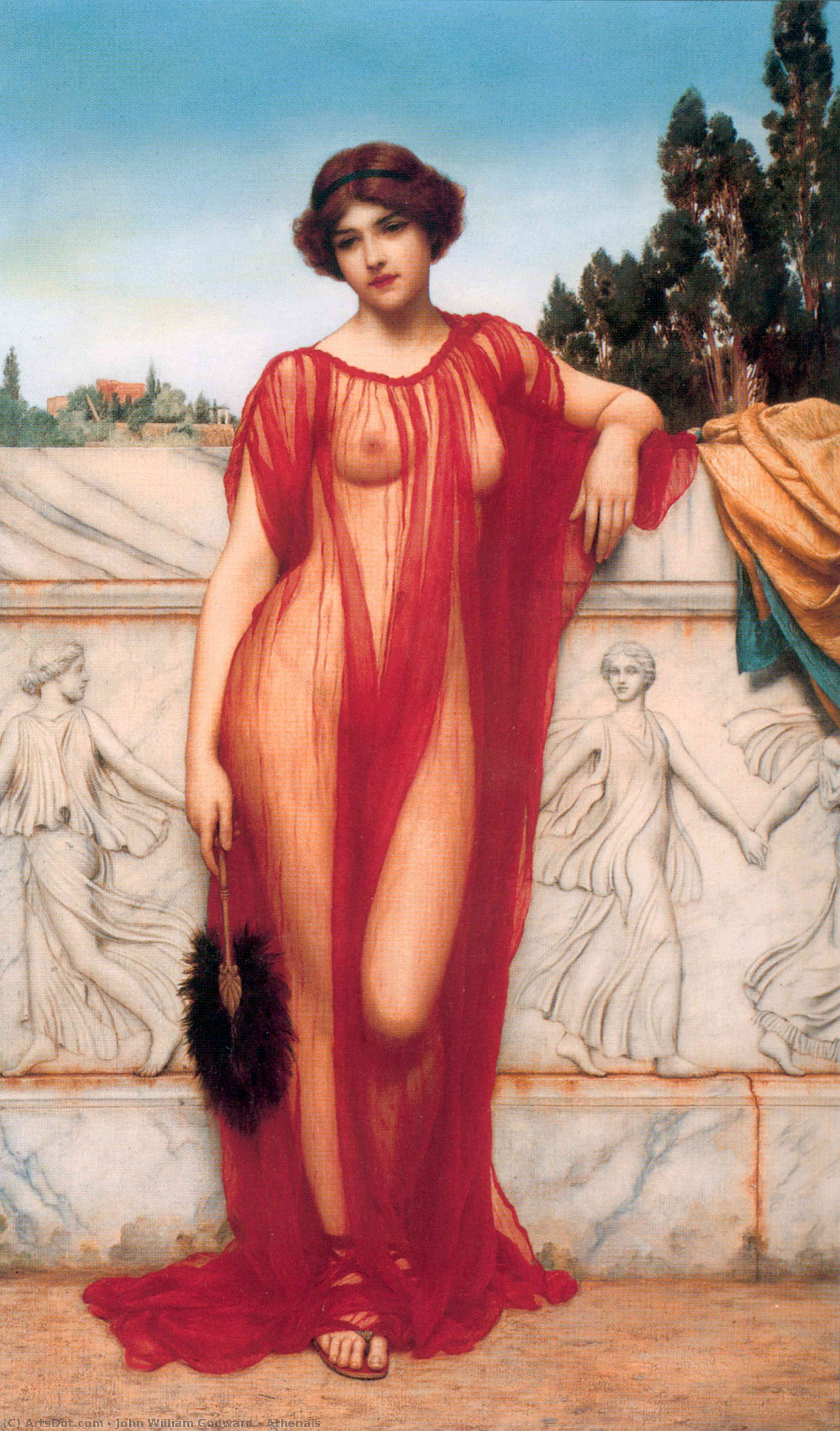 Wikioo.org - The Encyclopedia of Fine Arts - Painting, Artwork by John William Godward - Athenais