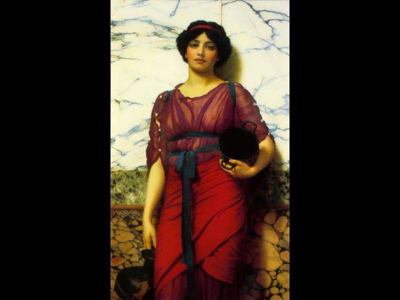 Wikioo.org – L'Encyclopédie des Beaux Arts - Peinture, Oeuvre de John William Godward - idylle grecque