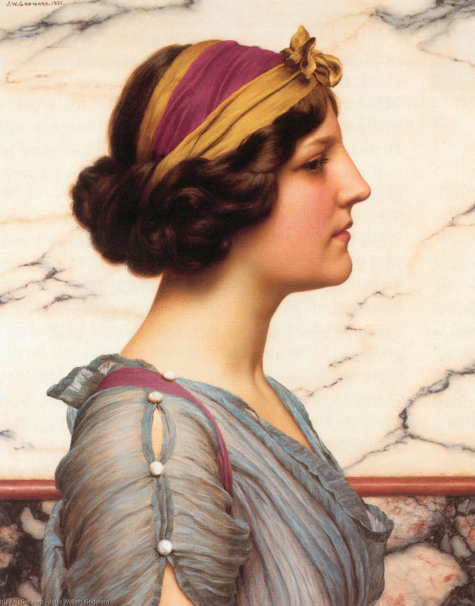 Wikioo.org - The Encyclopedia of Fine Arts - Painting, Artwork by John William Godward - Megilla