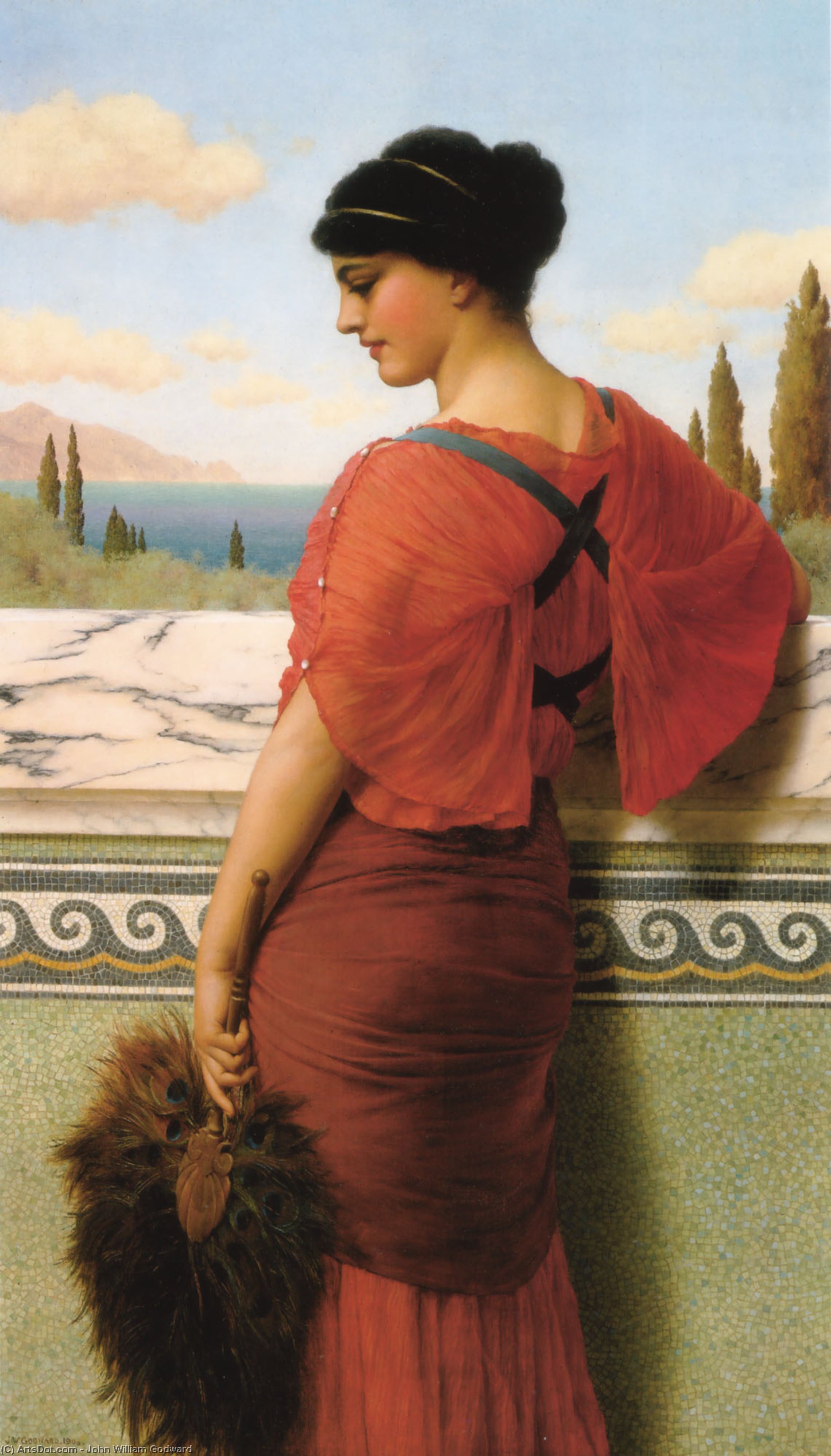 Wikioo.org - The Encyclopedia of Fine Arts - Painting, Artwork by John William Godward - Phyleis
