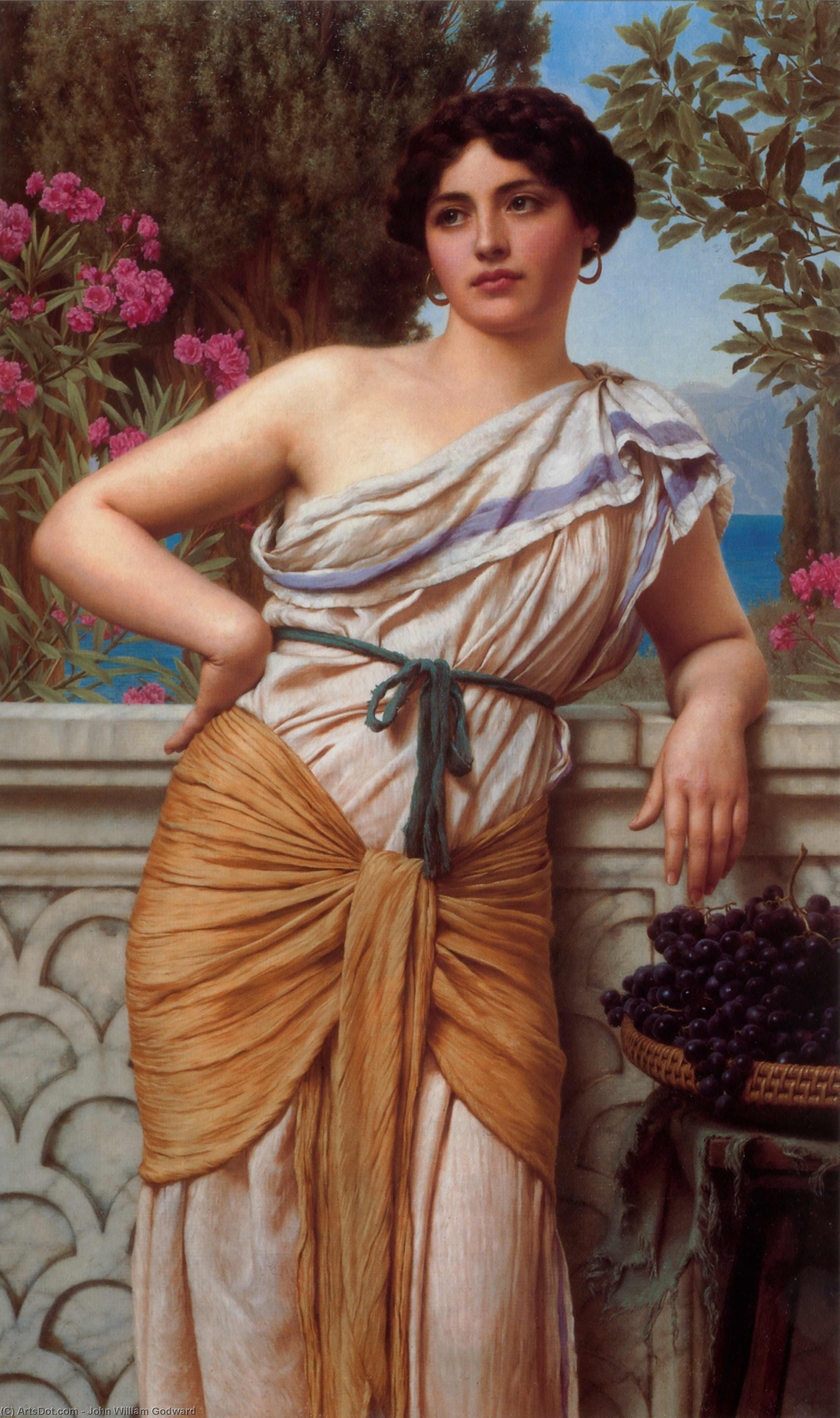 Wikioo.org - The Encyclopedia of Fine Arts - Painting, Artwork by John William Godward - Reverie