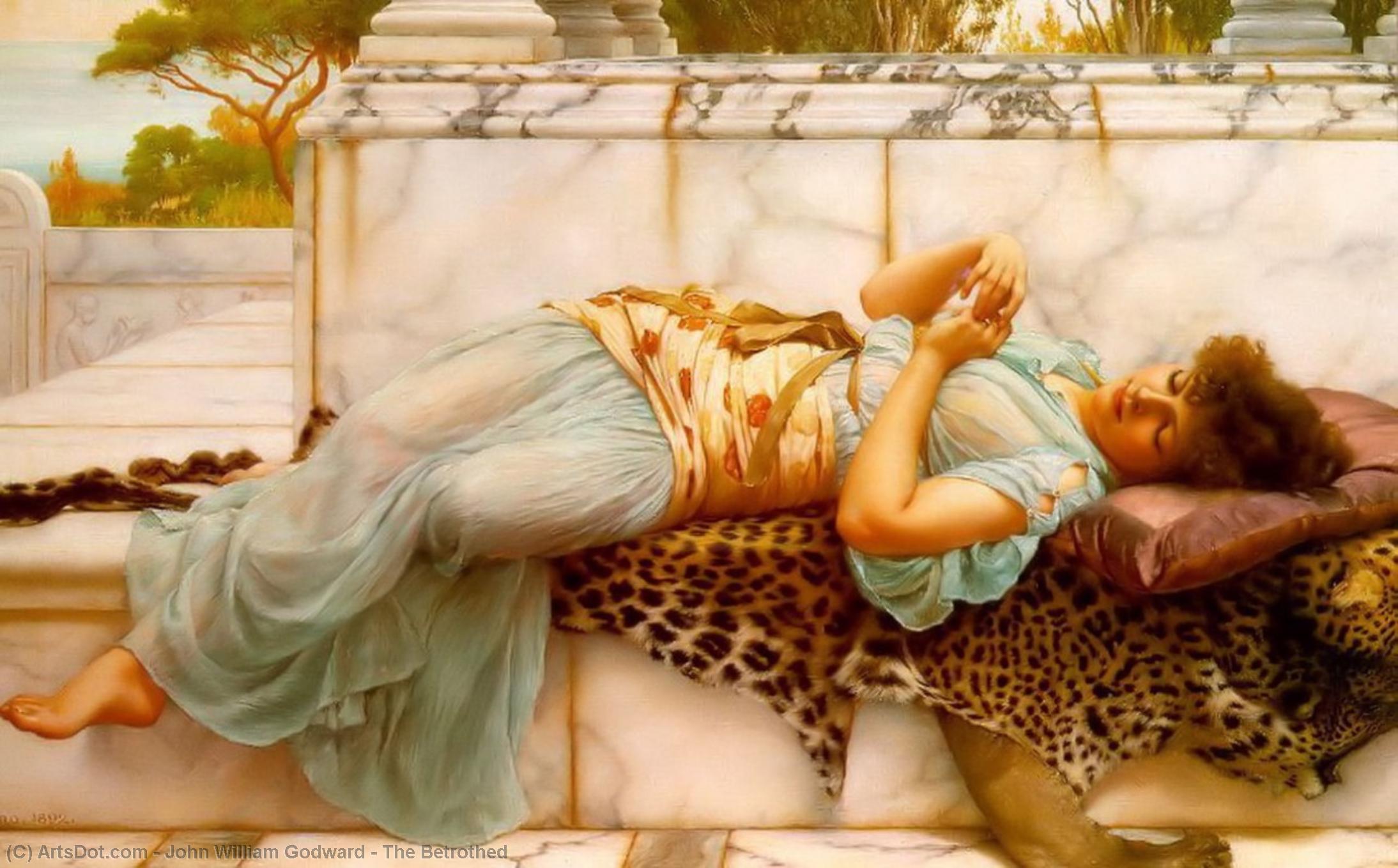 Wikioo.org - The Encyclopedia of Fine Arts - Painting, Artwork by John William Godward - The Betrothed
