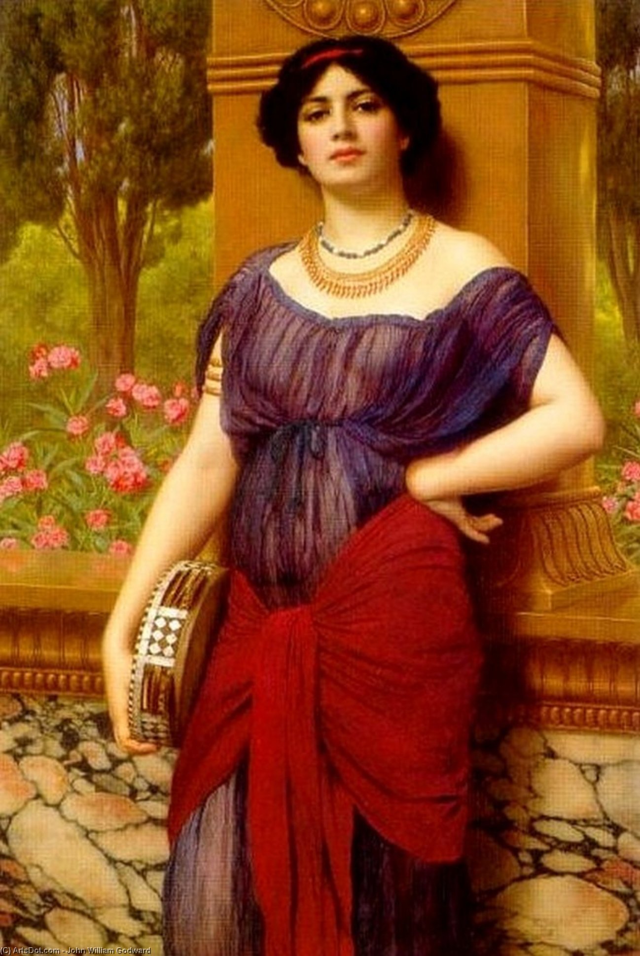 Wikioo.org - The Encyclopedia of Fine Arts - Painting, Artwork by John William Godward - Tympanistria