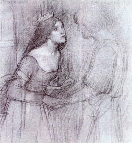 WikiOO.org - Encyclopedia of Fine Arts - Lukisan, Artwork John William Waterhouse - A Female Study
