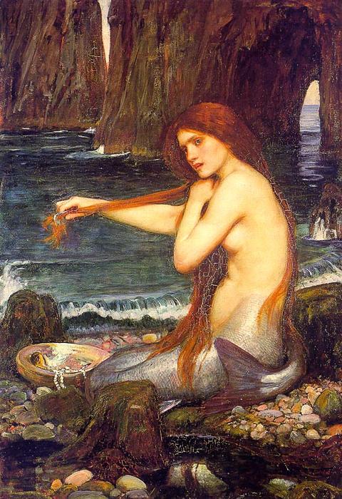 WikiOO.org - Εγκυκλοπαίδεια Καλών Τεχνών - Ζωγραφική, έργα τέχνης John William Waterhouse - A marmaid