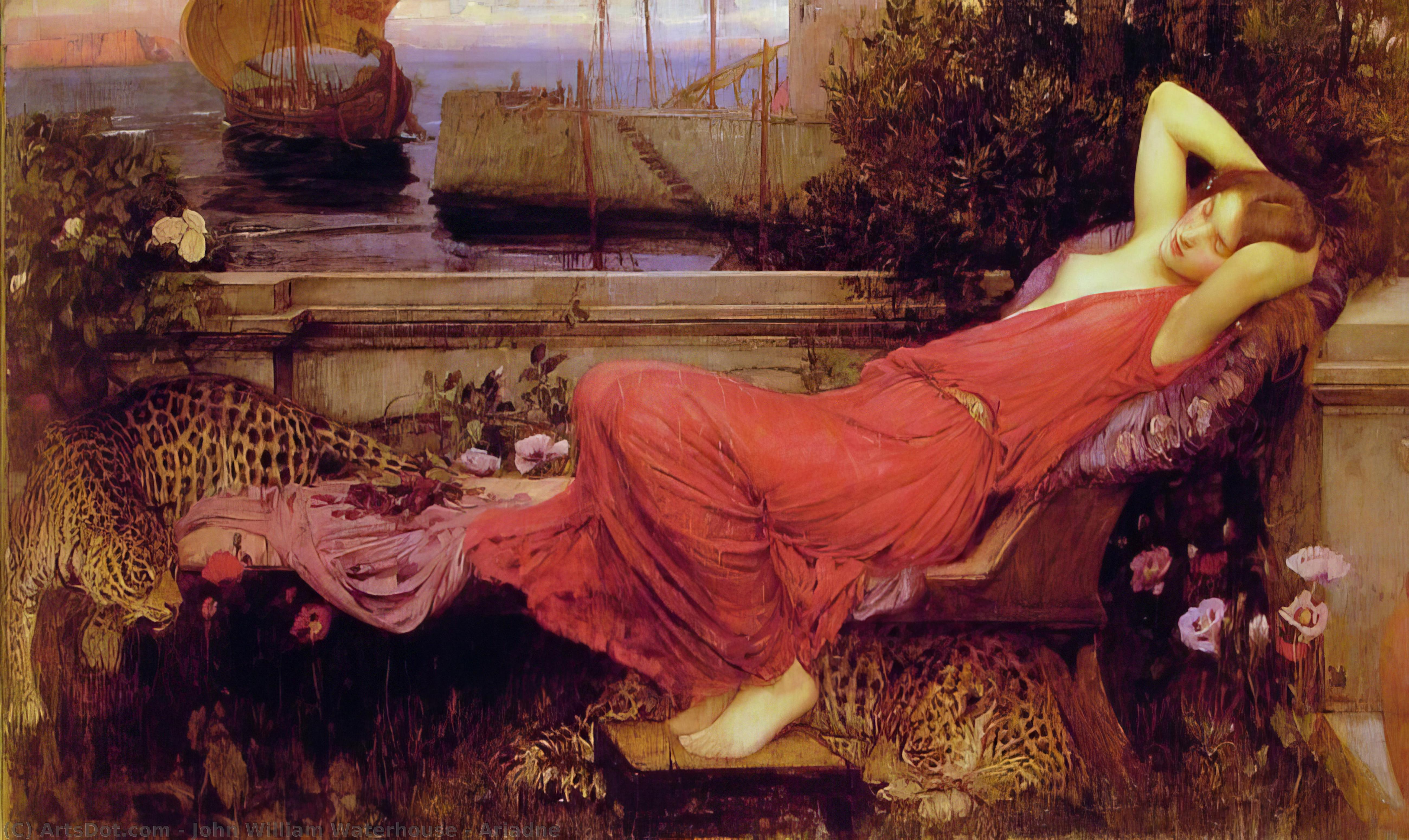 Wikioo.org - The Encyclopedia of Fine Arts - Painting, Artwork by John William Waterhouse - Ariadne