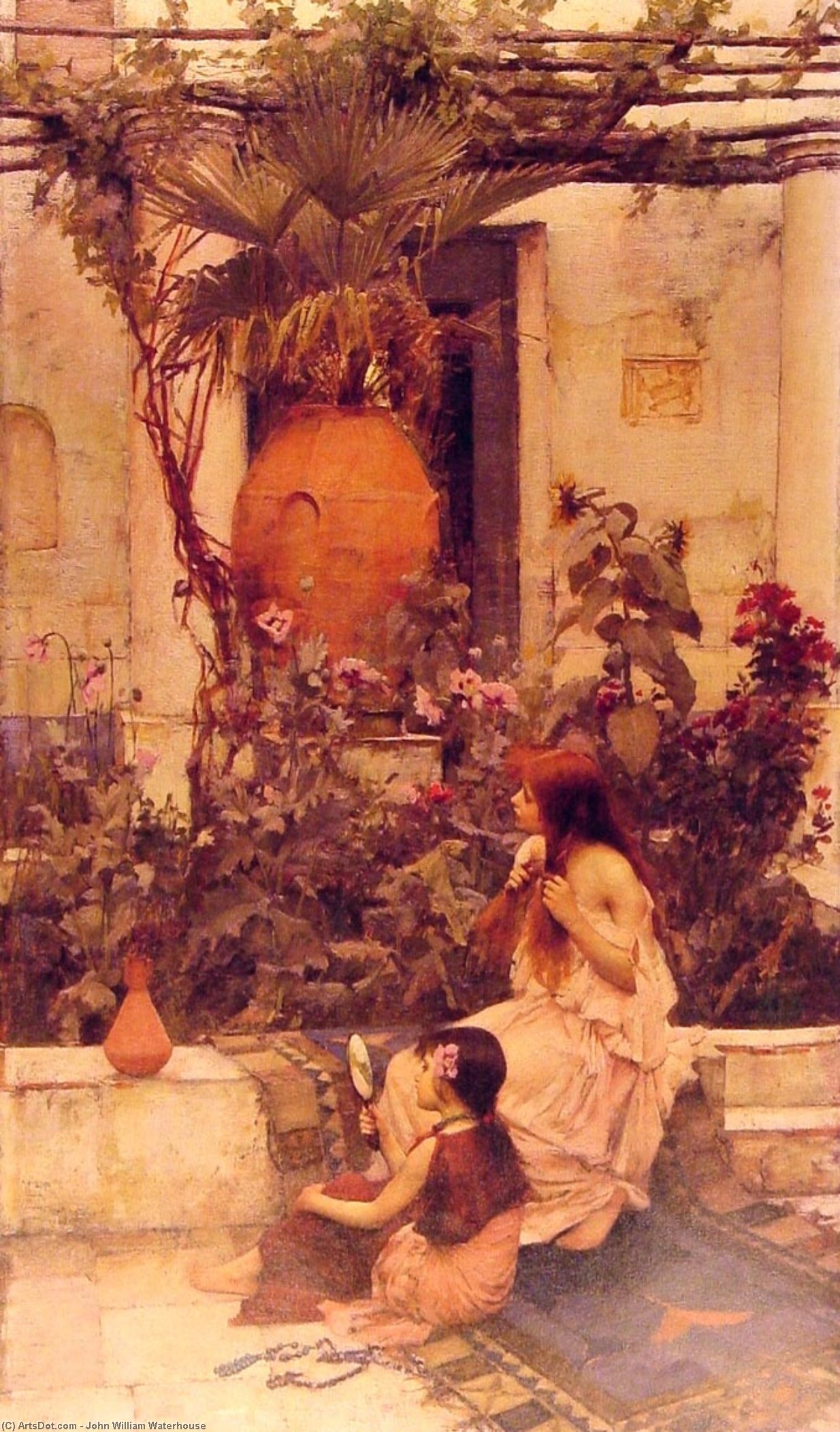 Wikioo.org - The Encyclopedia of Fine Arts - Painting, Artwork by John William Waterhouse - At Capri