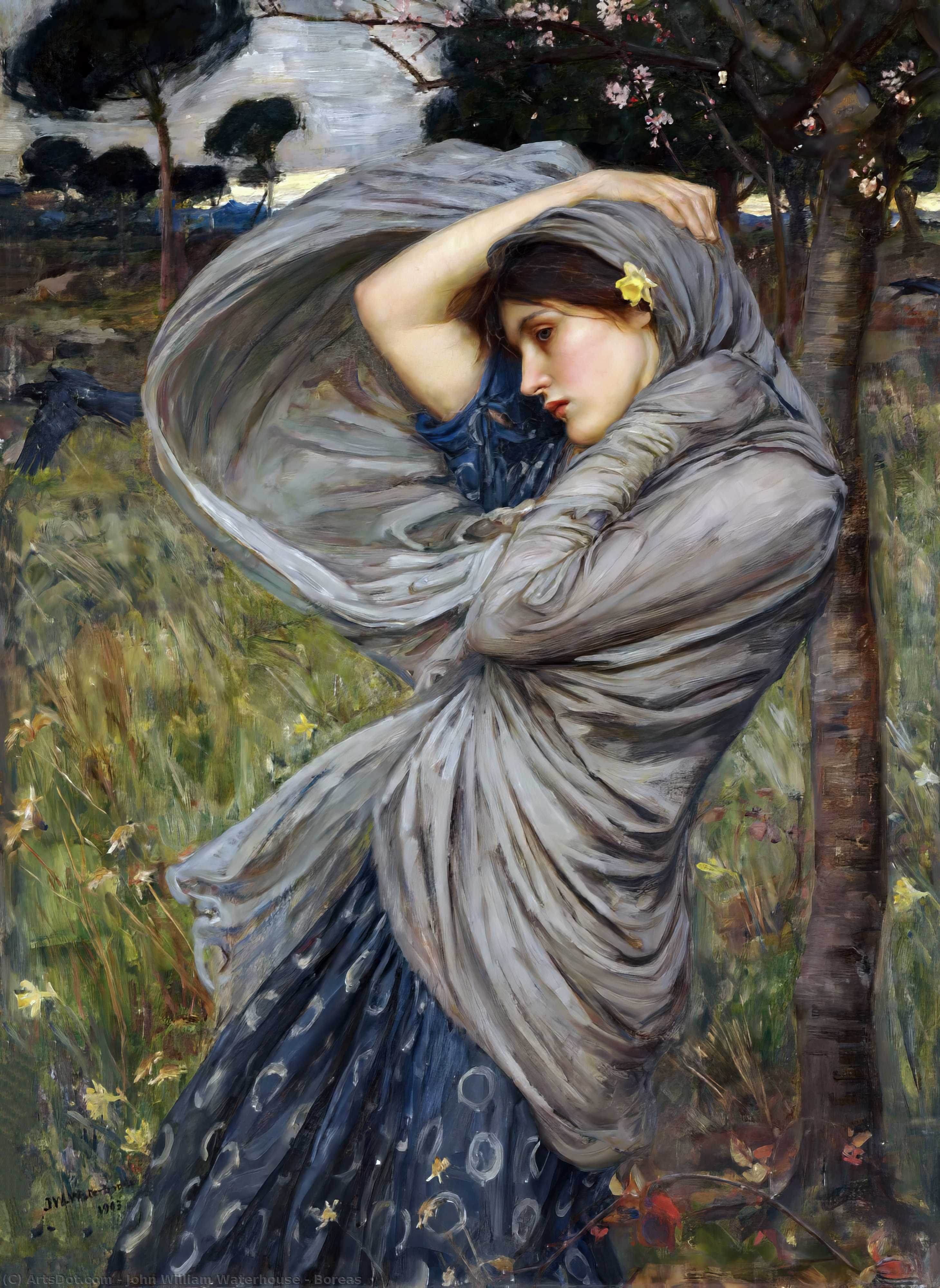 WikiOO.org - Encyclopedia of Fine Arts - Maľba, Artwork John William Waterhouse - Boreas