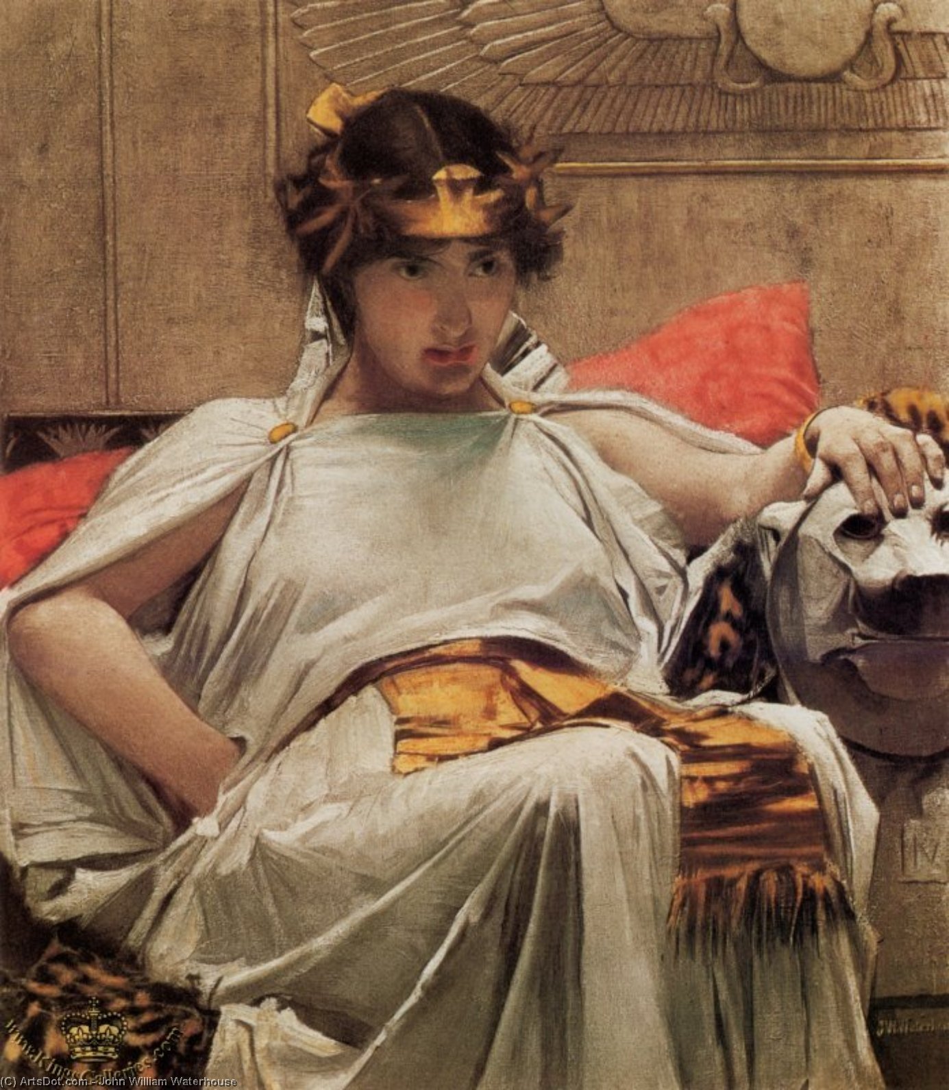 WikiOO.org - Енциклопедия за изящни изкуства - Живопис, Произведения на изкуството John William Waterhouse - Cleopatra