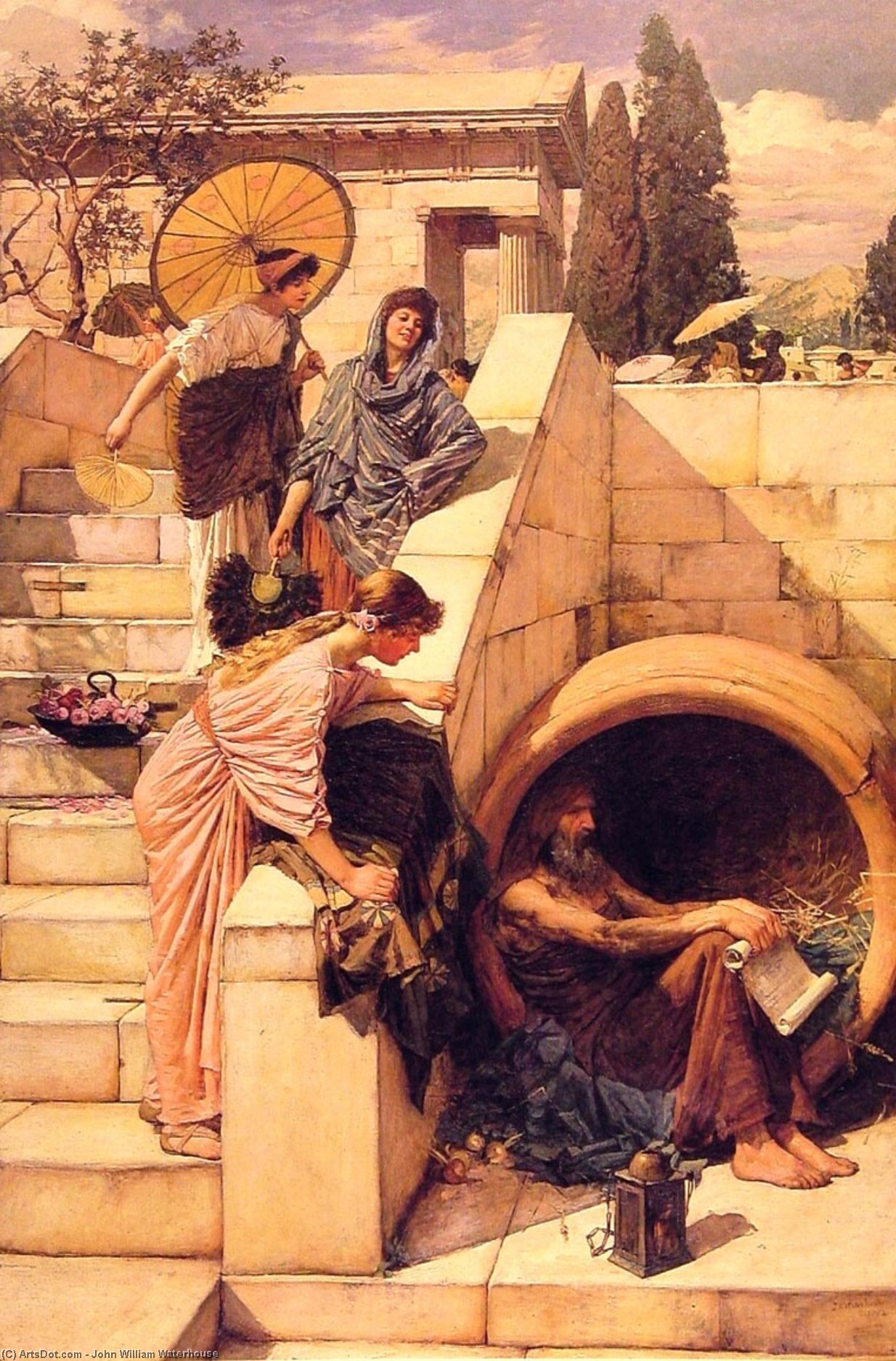 Wikioo.org - สารานุกรมวิจิตรศิลป์ - จิตรกรรม John William Waterhouse - Diogenes