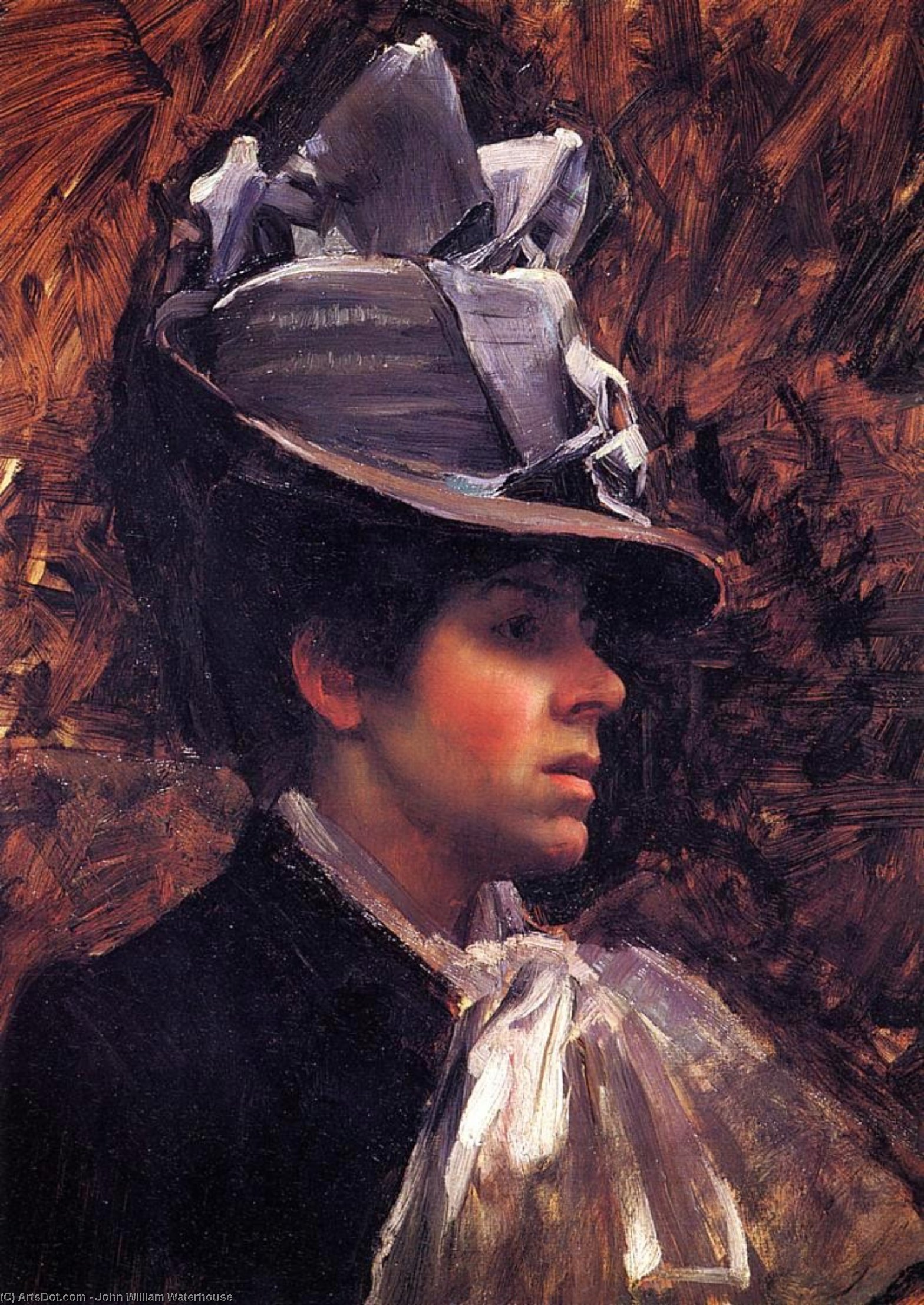 WikiOO.org - Encyclopedia of Fine Arts - Lukisan, Artwork John William Waterhouse - Esther Kenworthy Waterhouse