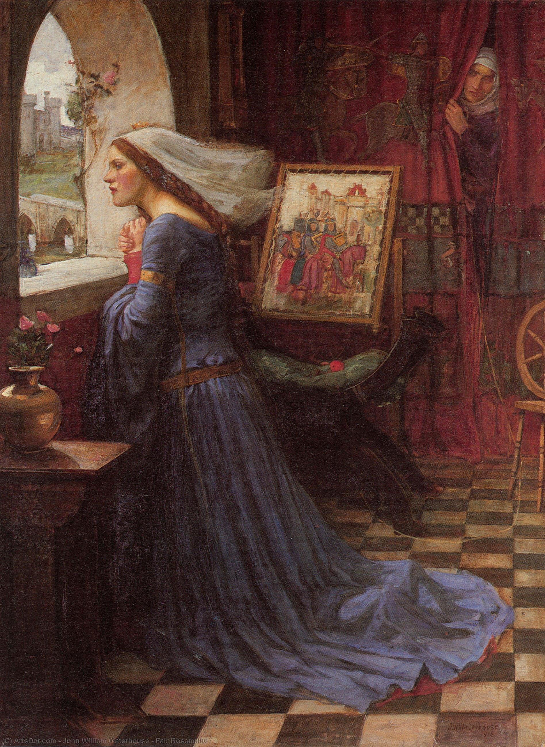 WikiOO.org - Encyclopedia of Fine Arts - Maľba, Artwork John William Waterhouse - Fair Rosamund