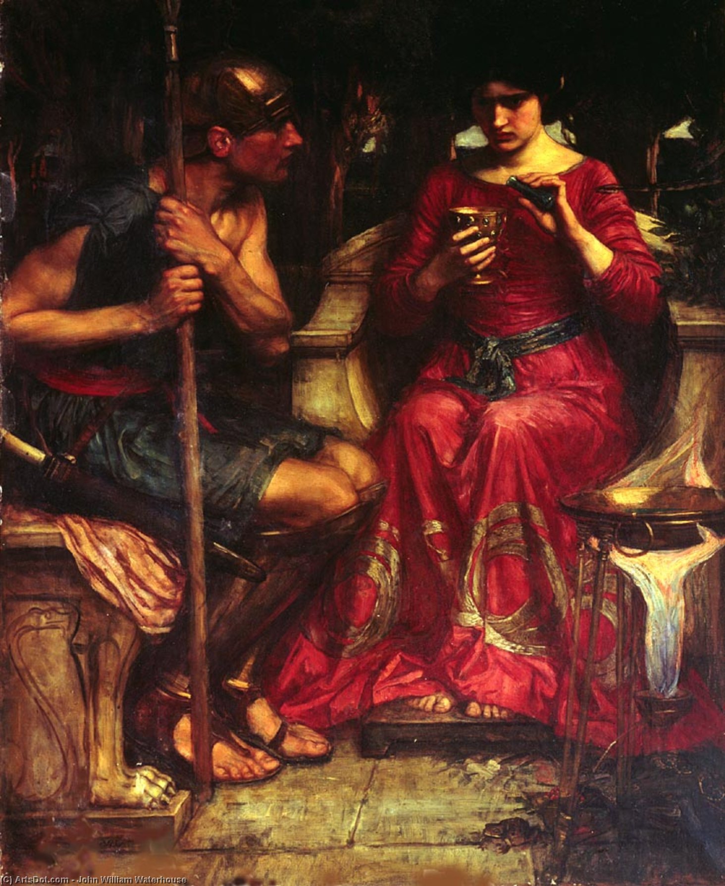 WikiOO.org - Encyclopedia of Fine Arts - Maleri, Artwork John William Waterhouse - Jason and Medea