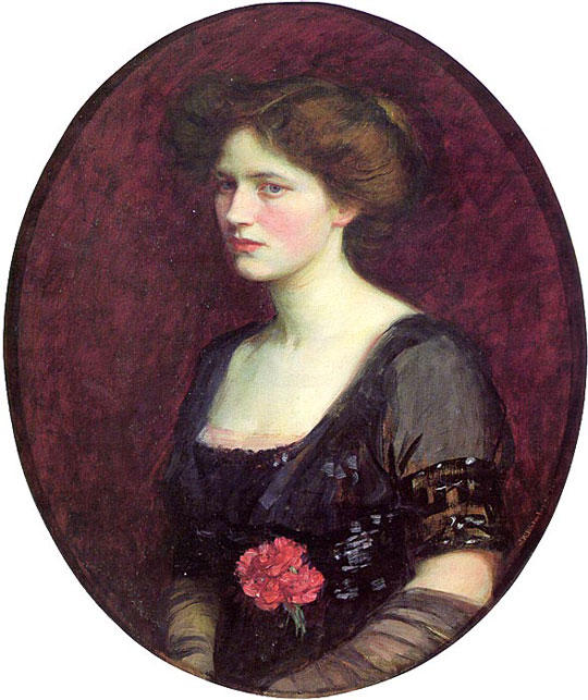 Wikioo.org - Encyklopedia Sztuk Pięknych - Malarstwo, Grafika John William Waterhouse - Portrait of Mrs.Charles Schreiber