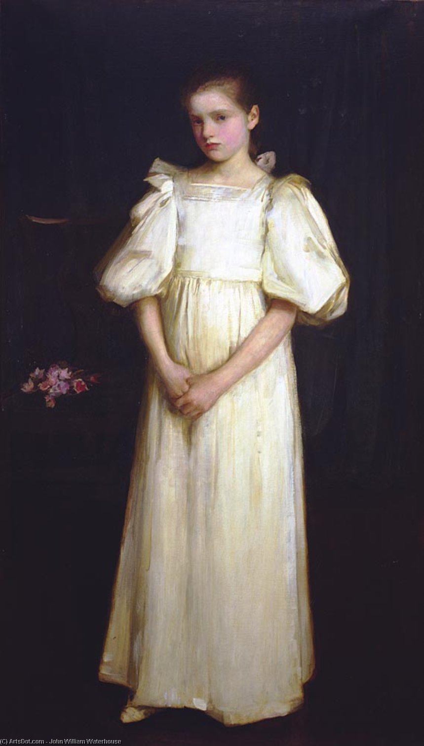 WikiOO.org - دایره المعارف هنرهای زیبا - نقاشی، آثار هنری John William Waterhouse - Portrait of Phyllis Waterlo