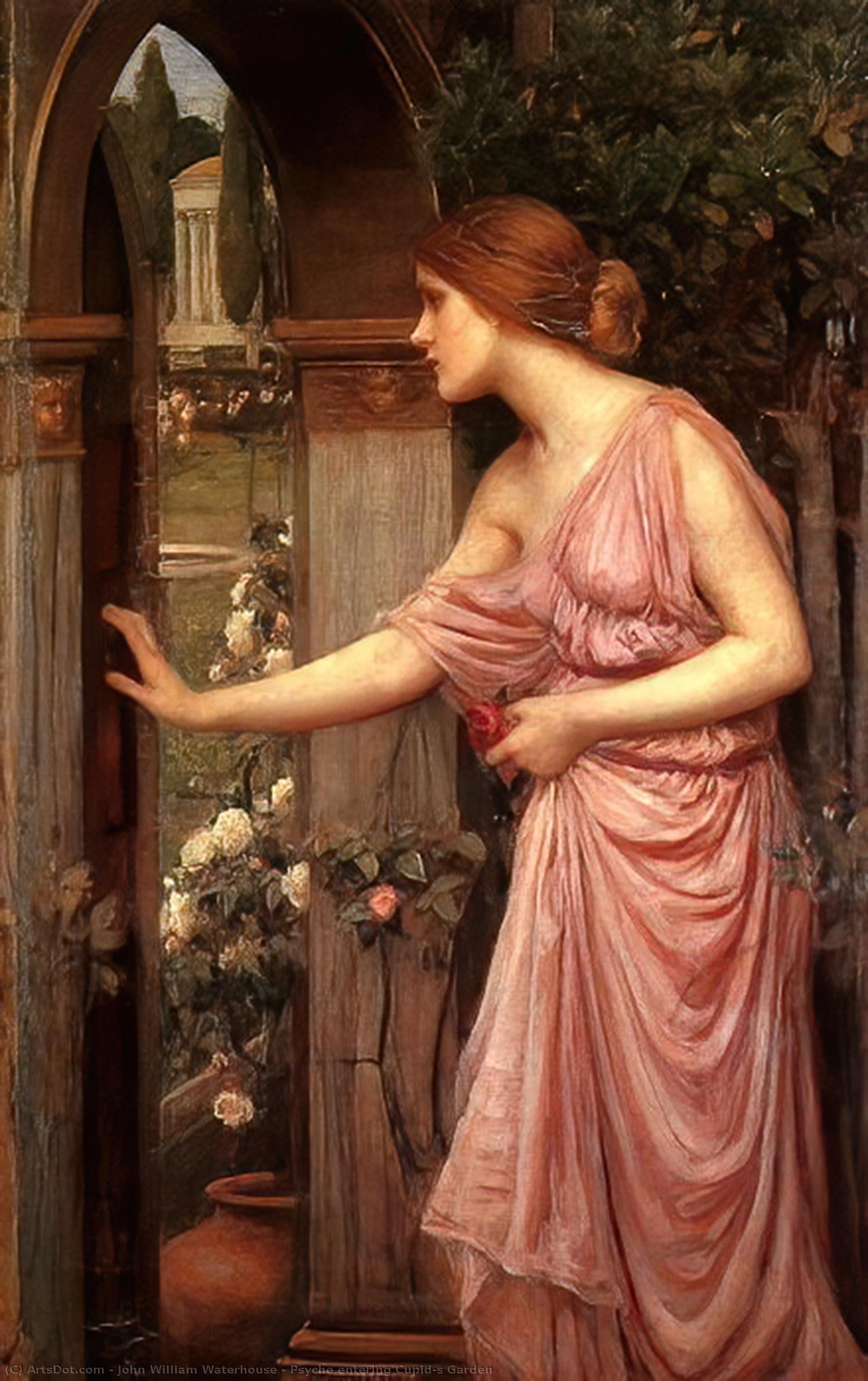 Wikioo.org - The Encyclopedia of Fine Arts - Painting, Artwork by John William Waterhouse - Psyche entering Cupid's Garden