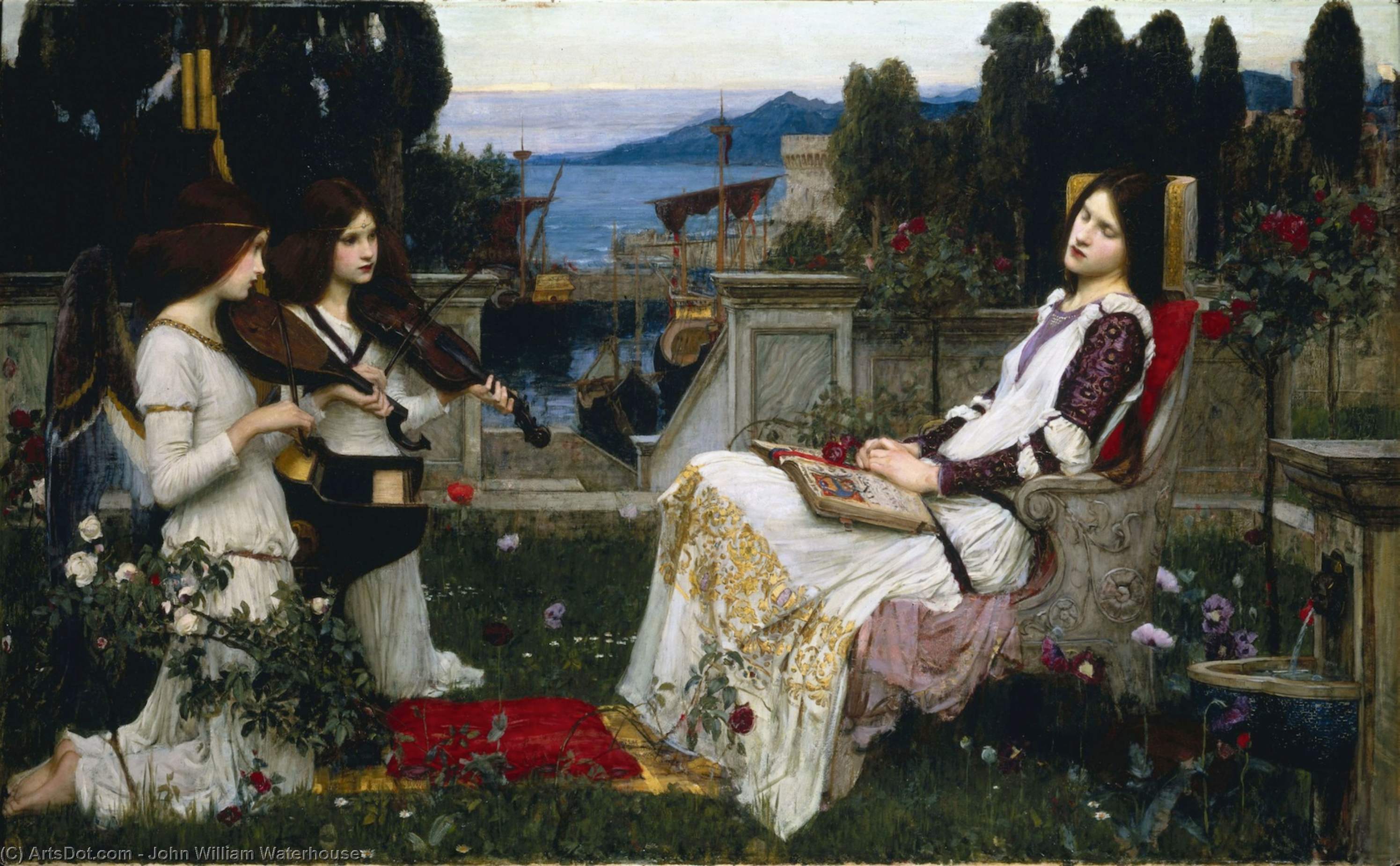 Wikioo.org - The Encyclopedia of Fine Arts - Painting, Artwork by John William Waterhouse - Saint Cecilia