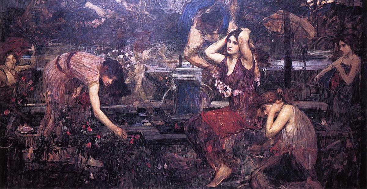 Wikioo.org - The Encyclopedia of Fine Arts - Painting, Artwork by John William Waterhouse - Sketch for Flora and the Zephyrs