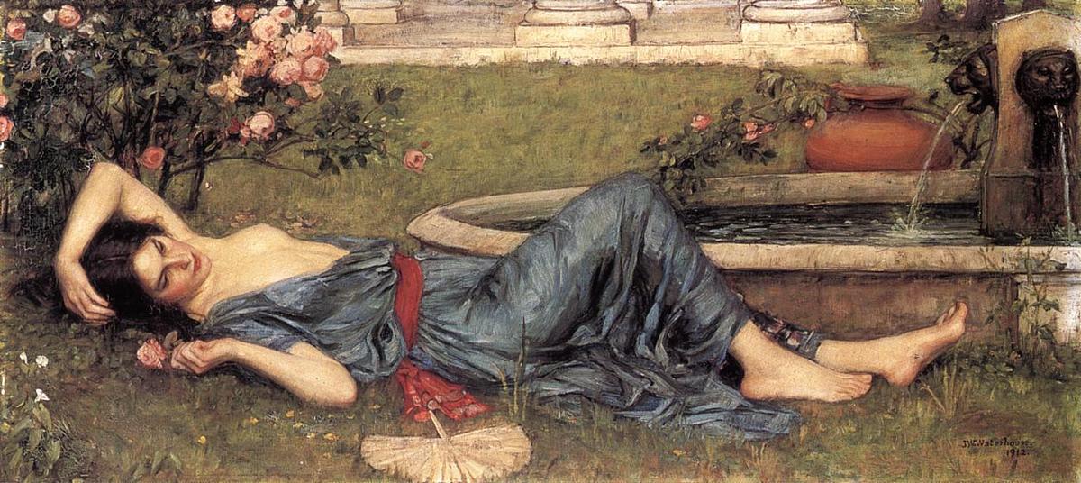 Wikioo.org - The Encyclopedia of Fine Arts - Painting, Artwork by John William Waterhouse - Sweet Summer