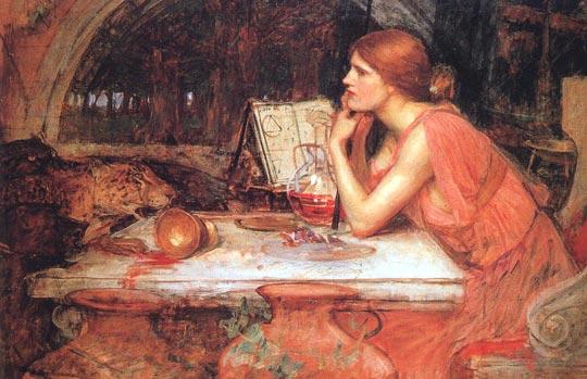 Wikioo.org - The Encyclopedia of Fine Arts - Painting, Artwork by John William Waterhouse - The Sorceress (study)
