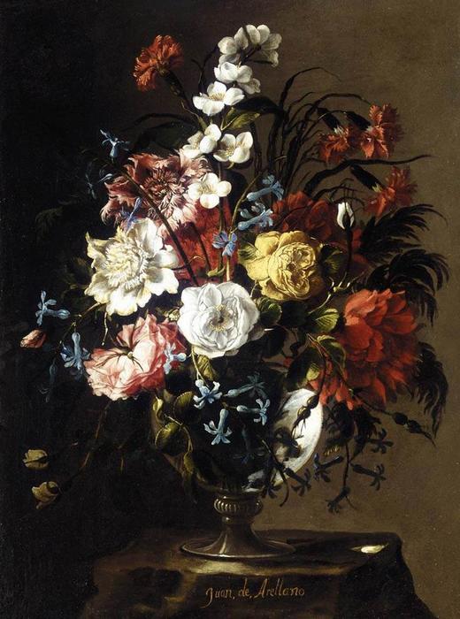 Wikioo.org - The Encyclopedia of Fine Arts - Painting, Artwork by Juan De Arellano - Vase of Flower 3