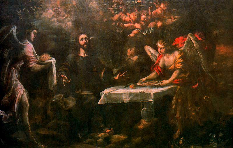 WikiOO.org - אנציקלופדיה לאמנויות יפות - ציור, יצירות אמנות Juan De Valdés Leal - Cristo servido por los ángeles