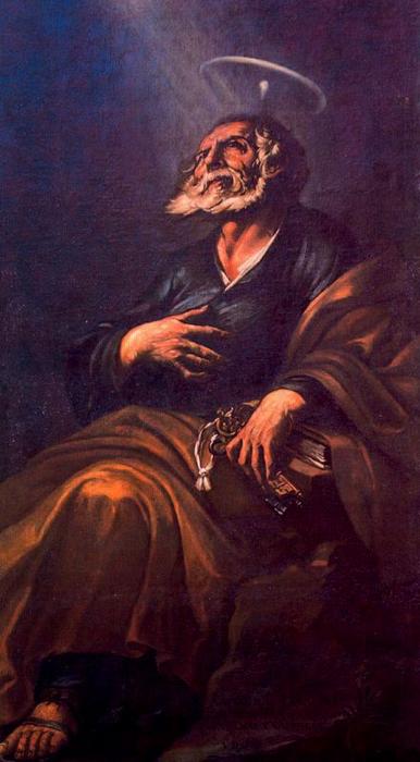 WikiOO.org - Encyclopedia of Fine Arts - Målning, konstverk Juan De Valdés Leal - El arrepentimiento de San Pedro 1