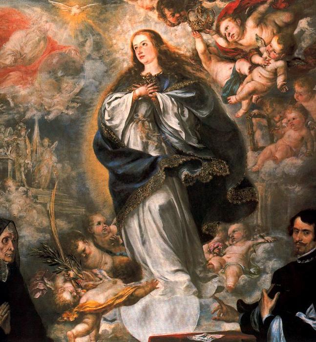 WikiOO.org - Encyclopedia of Fine Arts - Maleri, Artwork Juan De Valdés Leal - La Inmaculada Concepción con dos donantes