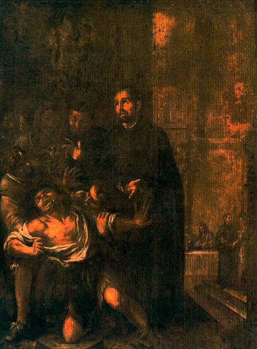 Wikioo.org - The Encyclopedia of Fine Arts - Painting, Artwork by Juan De Valdés Leal - San Ignacio exorcizando a un poseso