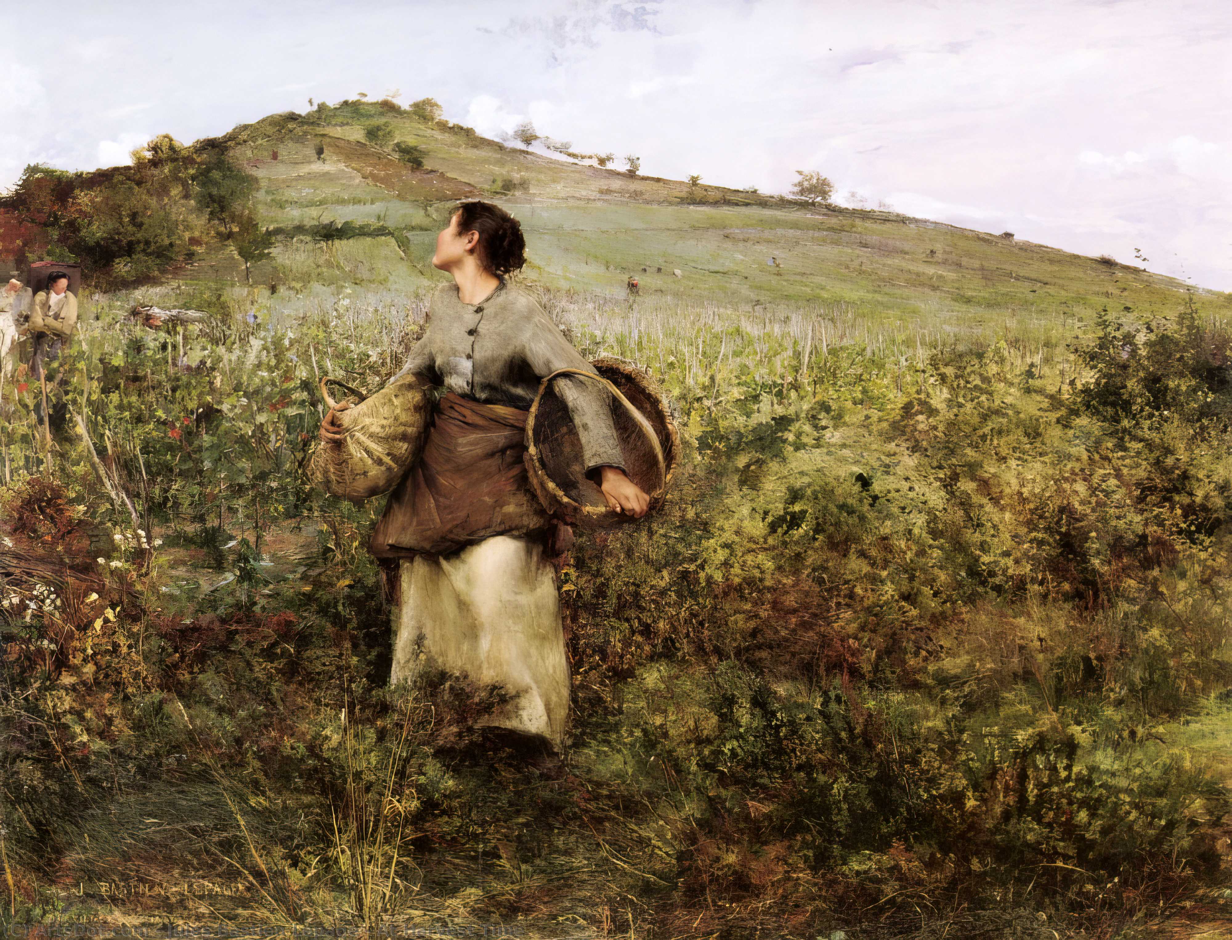 Wikioo.org - The Encyclopedia of Fine Arts - Painting, Artwork by Jules Bastien Lepage - At Harvest Time