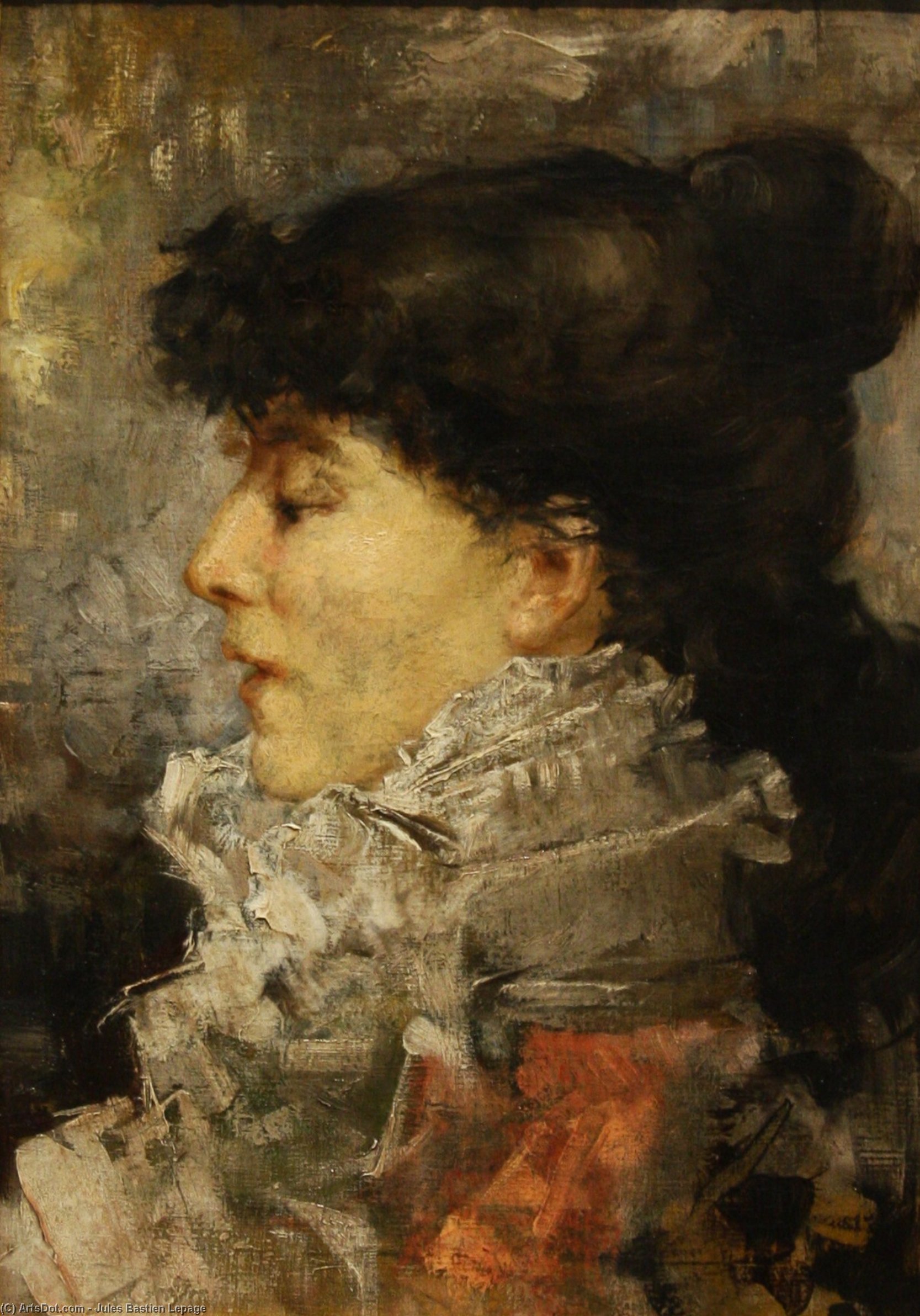 Wikioo.org - The Encyclopedia of Fine Arts - Painting, Artwork by Jules Bastien Lepage - Sarah Bernhardt