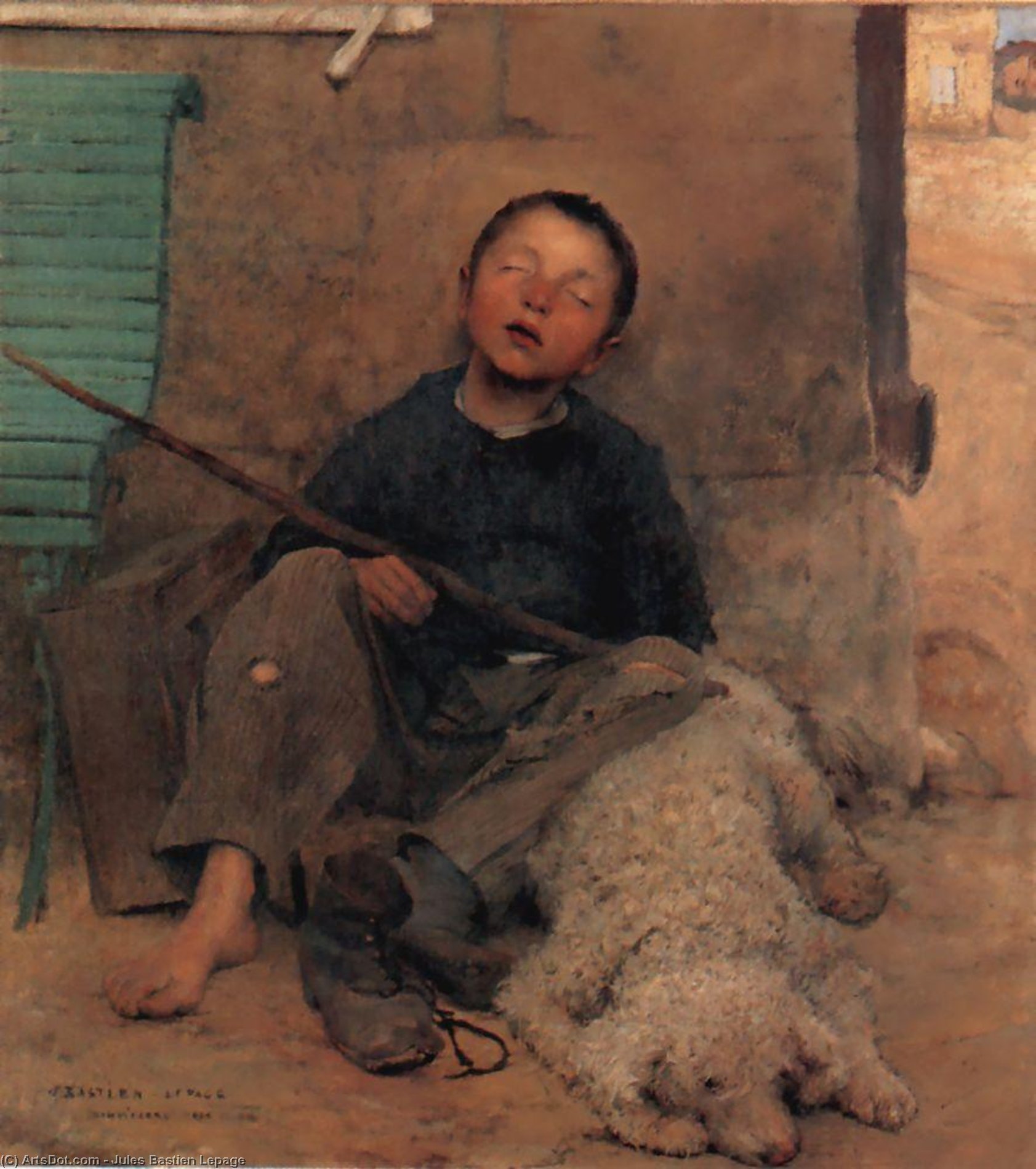 Wikioo.org - The Encyclopedia of Fine Arts - Painting, Artwork by Jules Bastien Lepage - The Blind Beggar