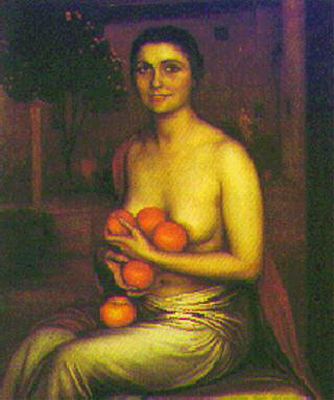 WikiOO.org - Enciclopedia of Fine Arts - Pictura, lucrări de artă Julio Romero De Torres - La niña de las naranjas