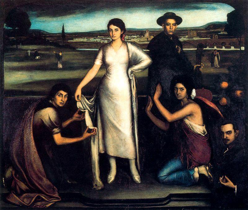 WikiOO.org - Encyclopedia of Fine Arts - Schilderen, Artwork Julio Romero De Torres - Nuestra Señora de Andalucía