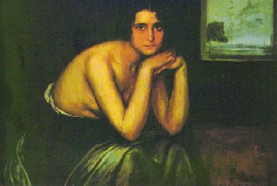 WikiOO.org - אנציקלופדיה לאמנויות יפות - ציור, יצירות אמנות Julio Romero De Torres - Pensadora