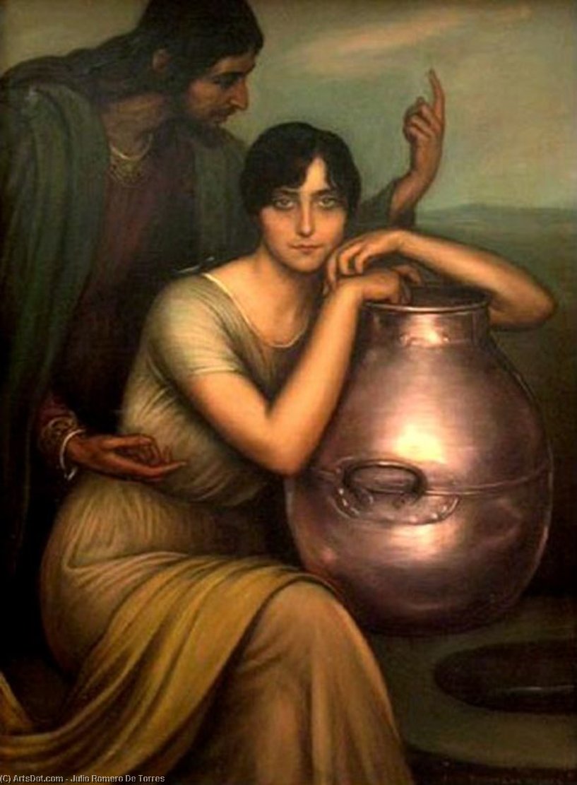 WikiOO.org - Encyclopedia of Fine Arts - Maleri, Artwork Julio Romero De Torres - Samaritana
