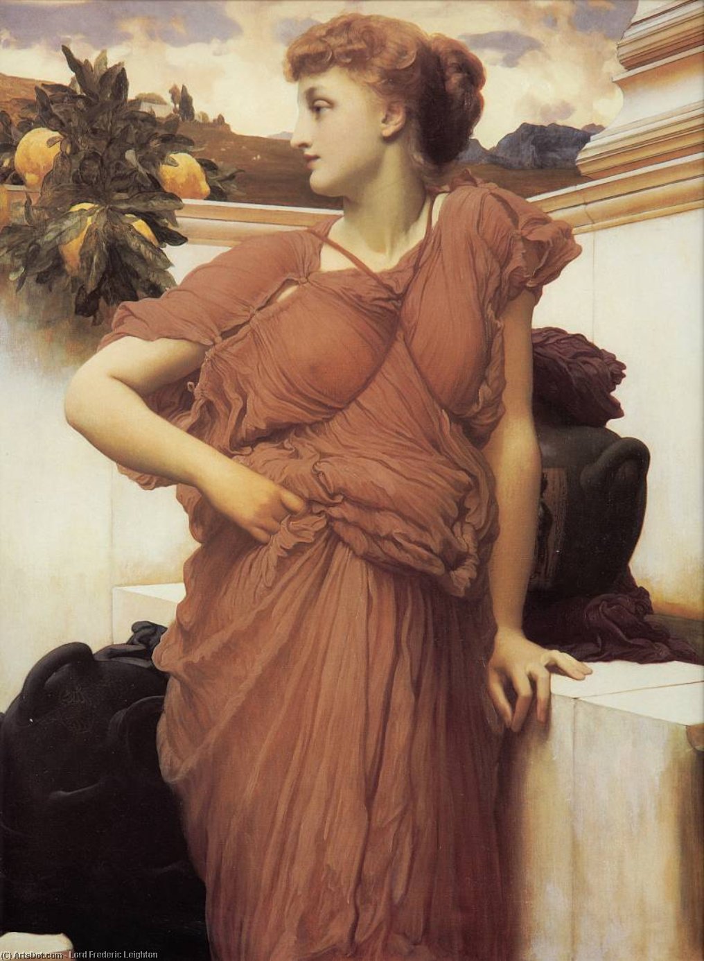 WikiOO.org - אנציקלופדיה לאמנויות יפות - ציור, יצירות אמנות Lord Frederic Leighton - At the Fountain