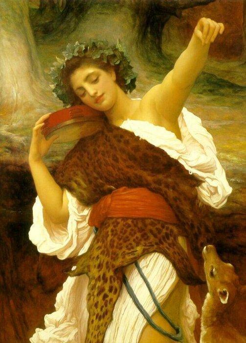 Wikioo.org - The Encyclopedia of Fine Arts - Painting, Artwork by Lord Frederic Leighton - Bacchante