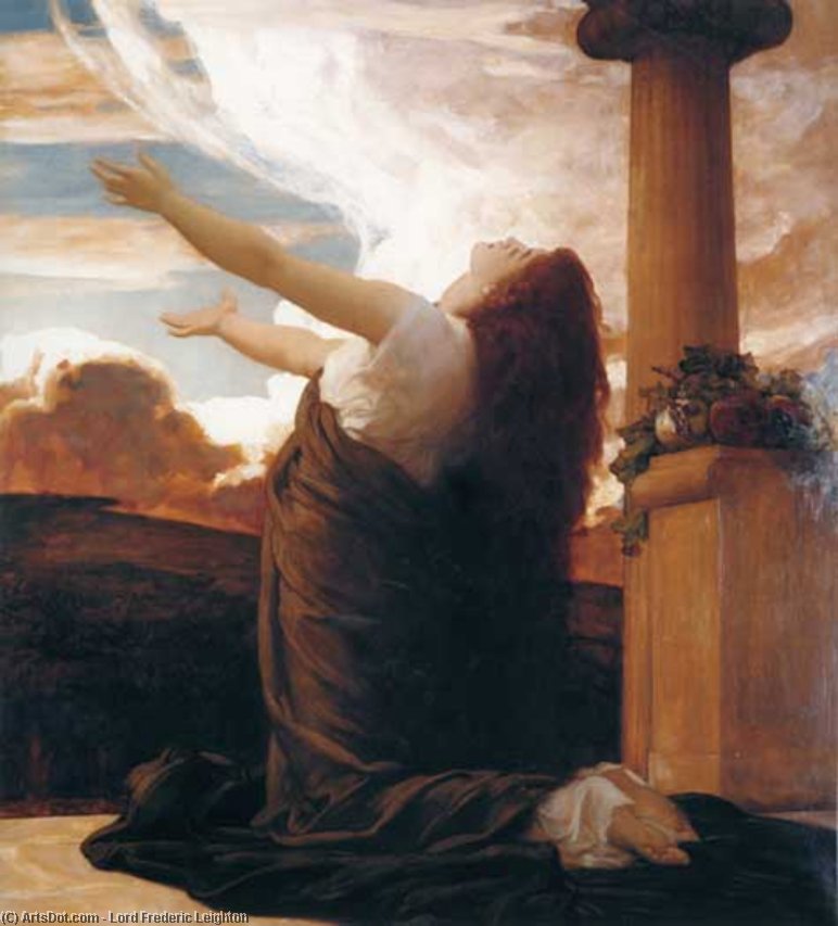 Wikioo.org – La Enciclopedia de las Bellas Artes - Pintura, Obras de arte de Lord Frederic Leighton - Clytie 1