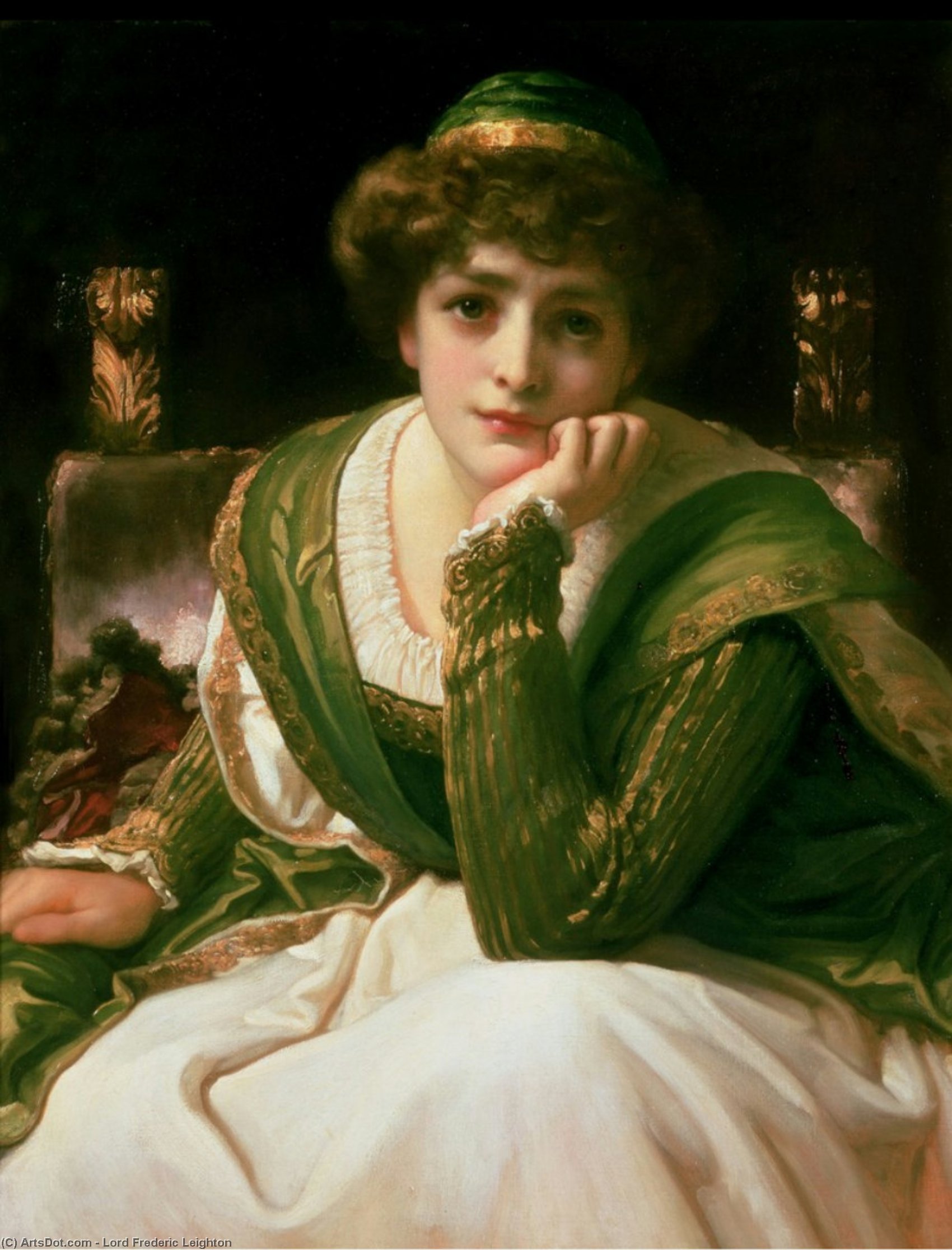 WikiOO.org - Encyclopedia of Fine Arts - Lukisan, Artwork Lord Frederic Leighton - Desdemona